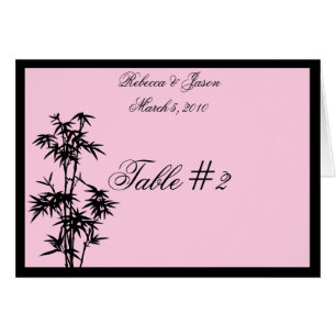 Tarjetas de bambú rosadas de la tienda de la tabla