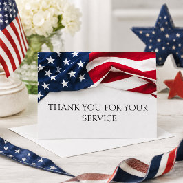 TARJETAS DE BANDERA AMERICANA DE GRACIAS por su se