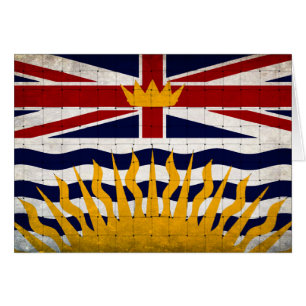 Tarjetas de bandera de Columbia Británica con prob
