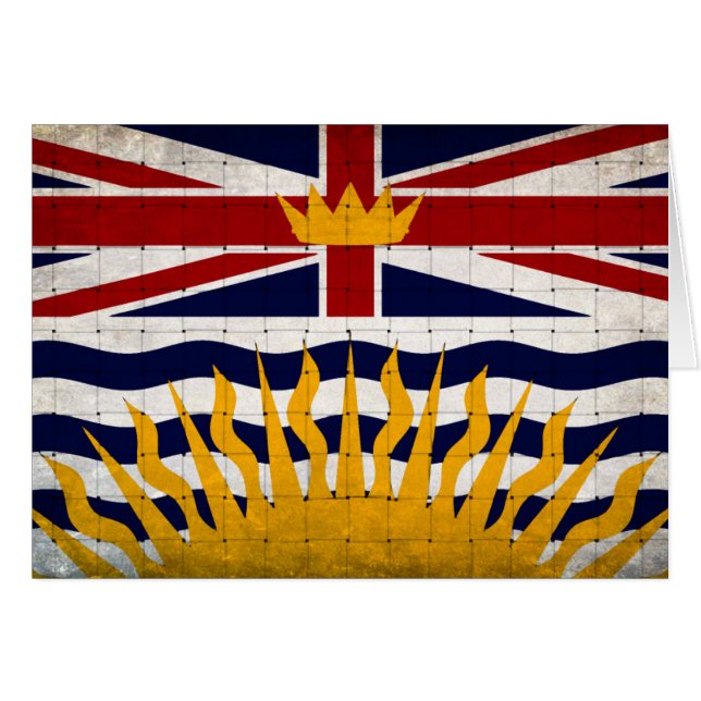 Tarjetas de bandera de Columbia Británica con prob (Anverso (Horizontal))