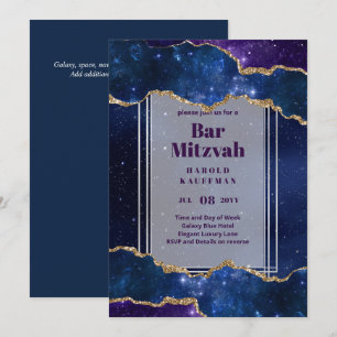 TARJETAS DE BAR MITZVAH Celestiales Skies Blue Gal