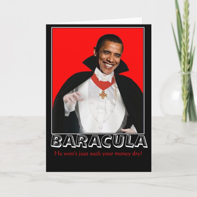Tarjetas de Baracula Halloween (Anverso)