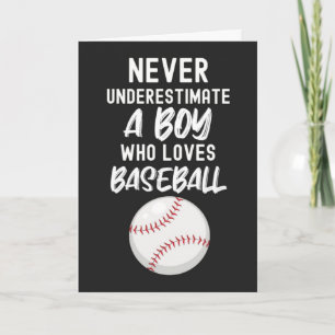 Tarjetas de béisbol lindas para bebés niños amante
