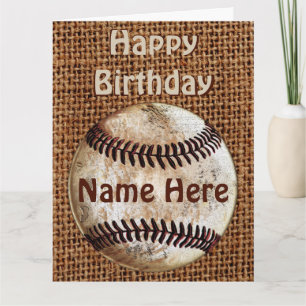Tarjetas de béisbol personalizadas de cumpleaños f