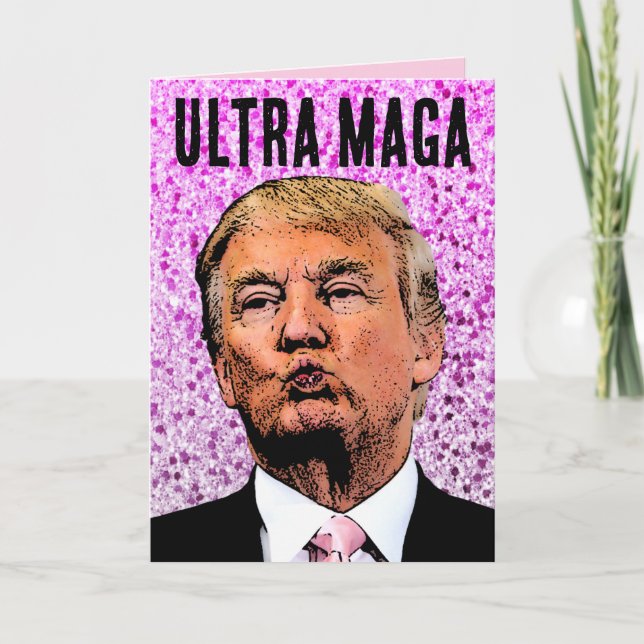 TARJETAS DE BESO DE CUMPLEAÑOS DE ULTRA MAGA TRUMP (Anverso)