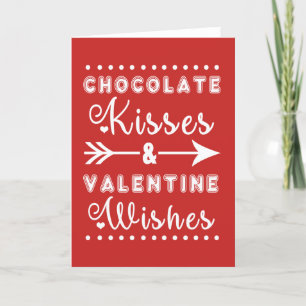 Tarjetas de Besos de Chocolate y Deseos de San Val