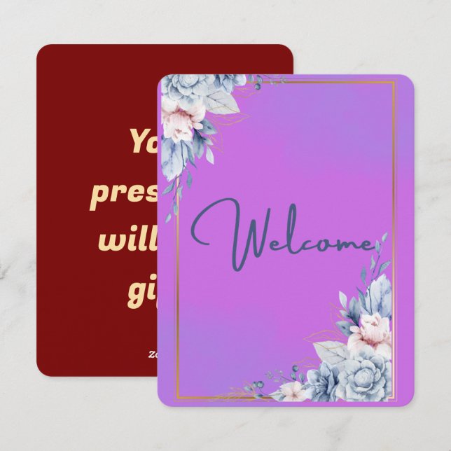 Tarjetas de bienvenida Murugi Moments (Anverso / Reverso)