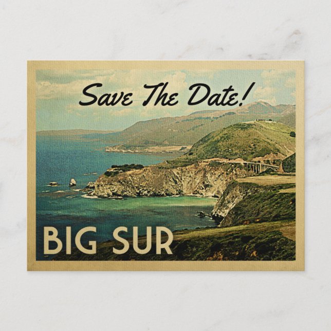 Tarjetas de Big Sur para Guardar la Fecha con esti (Anverso)
