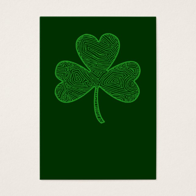 Tarjetas de billetera Shamrock St. Patrick's Day (Frente)