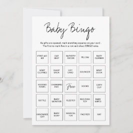Tarjetas de bingo Baby Shower, bandeja de bebé pre