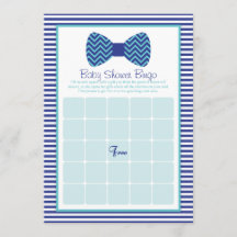 Tarjetas de bingo Baby Shower Bow Tie
