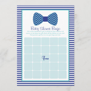 Tarjetas de bingo Baby Shower Bow Tie