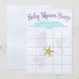Tarjetas de bingo Baby Shower para sirenas