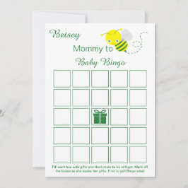 Tarjetas de bingo de baby shower en blanco con abe