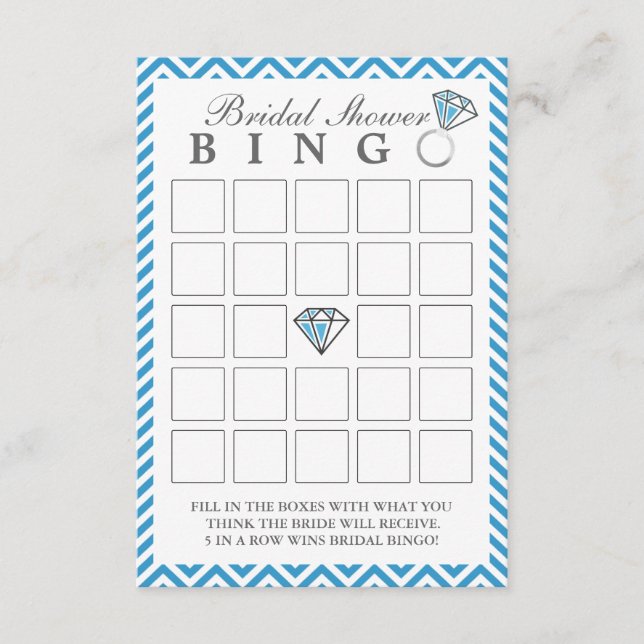 Tarjetas de Bingo de Despedida de Soltera con Raya (Anverso)