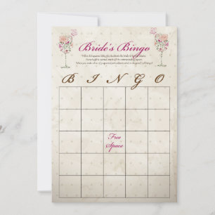 Tarjetas de Bingo de Despedida de Soltera con Vino