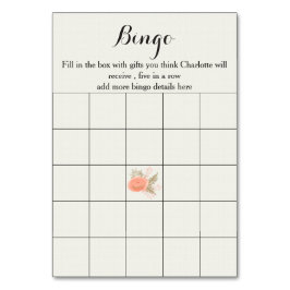 tarjetas de bingo de ducha de novia florida dorada