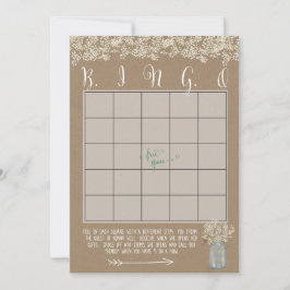 Tarjetas de Bingo de Mason Jar con Aliento de Bebé