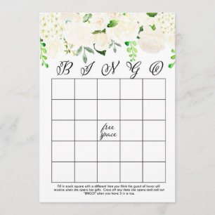 tarjetas de Bingo Floral Bridal Floral