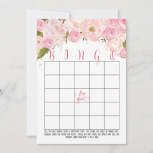 Tarjetas de Bingo Floral Bridal Shower