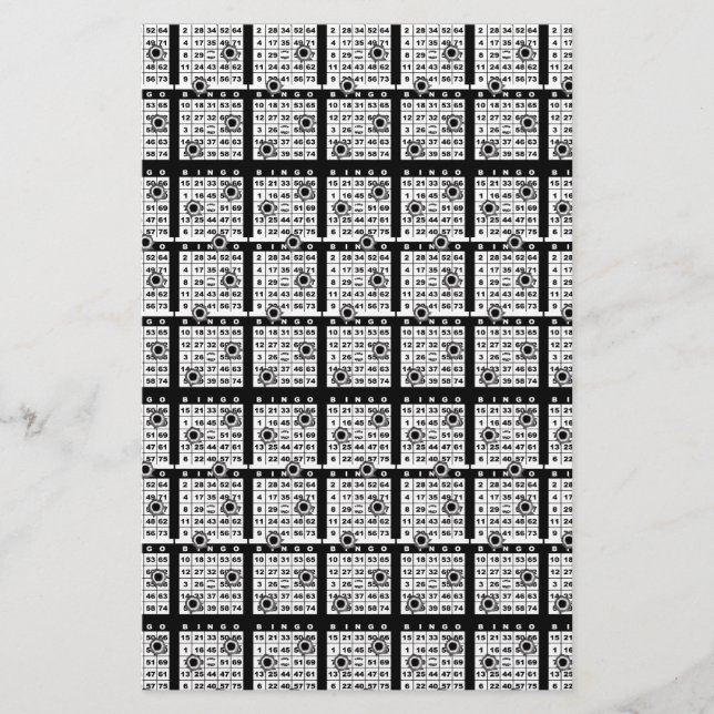 Tarjetas de Bingo Negras (Anverso)