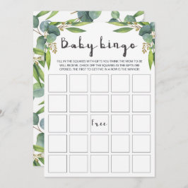 Tarjetas de Bingo Neutral para Bebés Eucalyptus