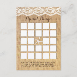 Tarjetas de Bingo Nupcial de Estrella de Mar Elega