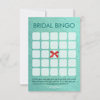 Tarjetas de Bingo Nupciales Verde Menta Elegantes 