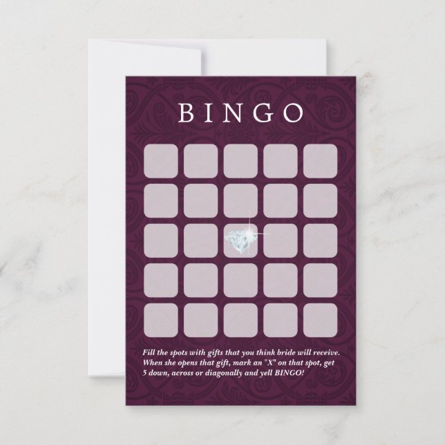 Tarjetas de Bingo para Boda/Despedida de Soltera c (Anverso)