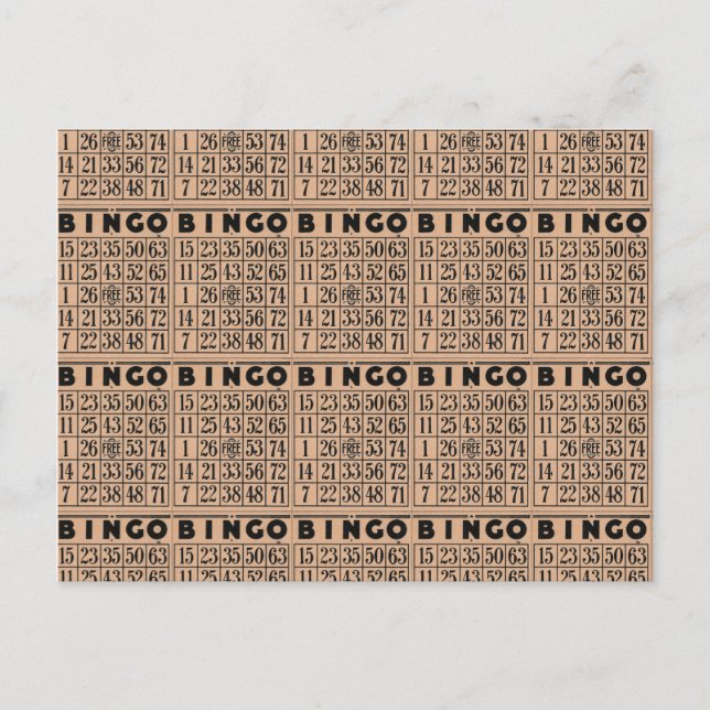 tarjetas de bingo vintage (Anverso)