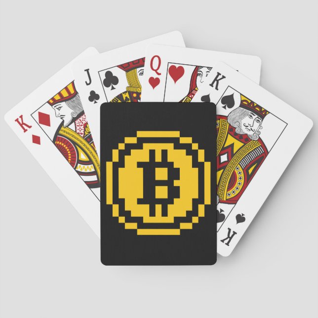 Tarjetas de Bitcoin BTC Logo de 8 bits | Cartas de (Reverso)