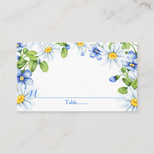 Tarjetas de Boda Blue White Country Daisy