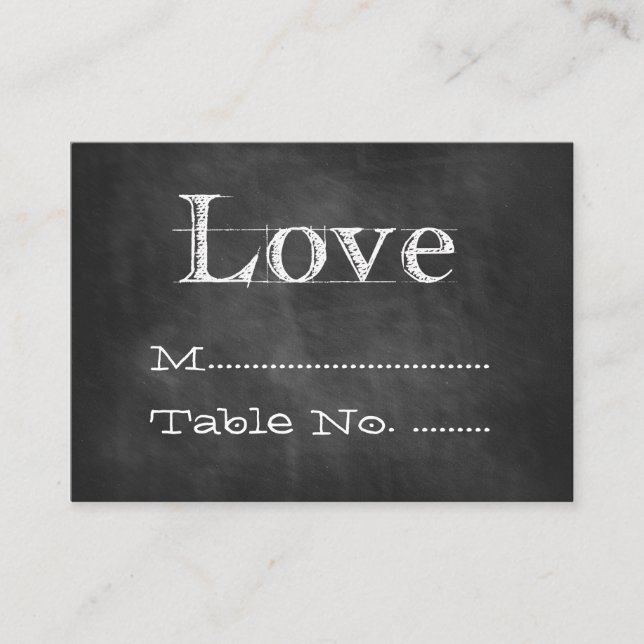 Tarjetas de Boda Chalkboard (Anverso)