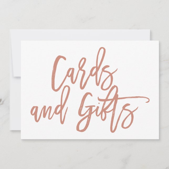 Tarjetas de boda Chic escritas a mano y letrero de (Anverso)