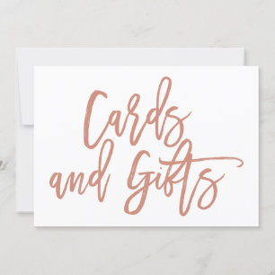 Tarjetas de boda Chic escritas a mano y letrero de