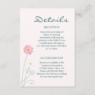 Tarjetas de boda con margaritas campestres lindas