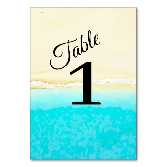Tarjetas de Boda de agua Verde azulada de Ocean Sh (Reverso)