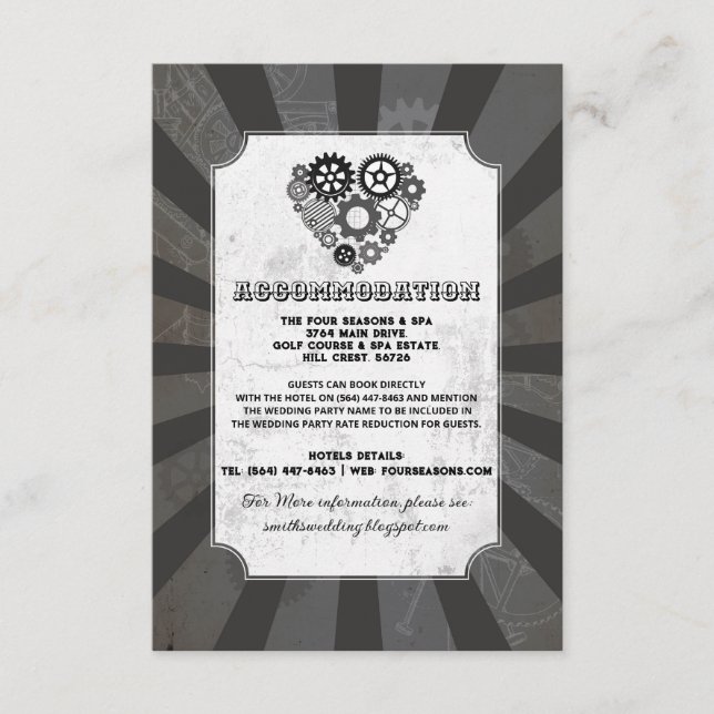Tarjetas de boda de alojamiento para perros de cor (Anverso)
