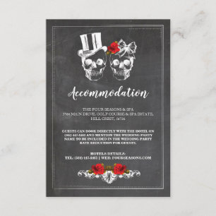 Tarjetas de boda de alojamiento rústico de calaver