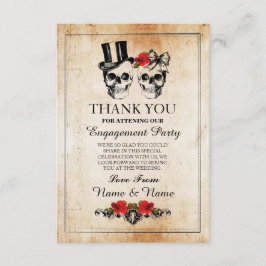 Tarjetas de boda de cráneos de Halloween de agrade