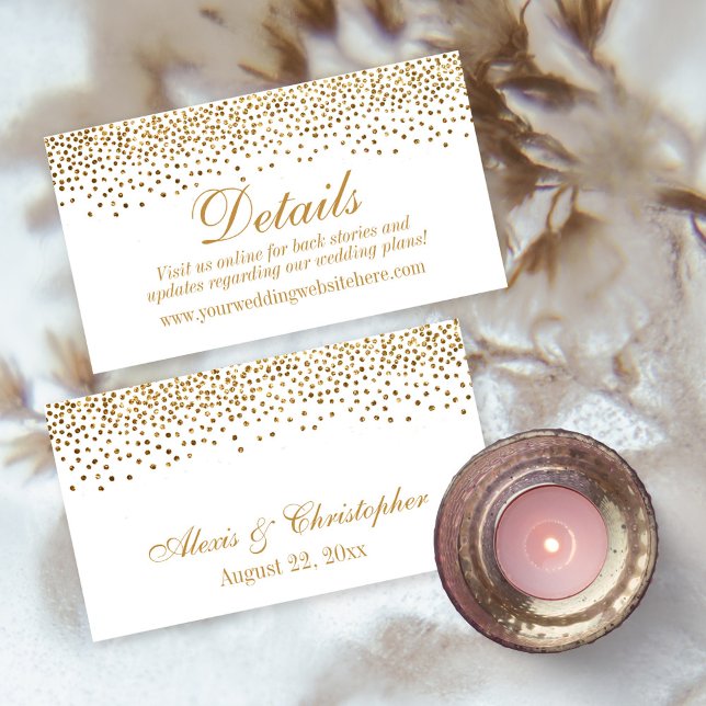 Tarjetas de Boda de detalles de puntos de confetti (Subido por el creador)