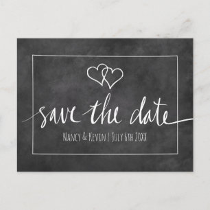 Tarjetas de boda de fecha de salvación tipografía 