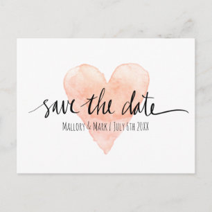 Tarjetas de boda de guardar la fecha con tipografí