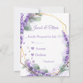 Tarjetas de Boda de Lavanda