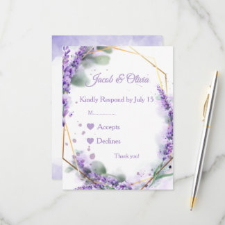 Tarjetas de Boda de Lavanda