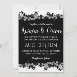 tarjetas de boda de Navidad con tipografía elegant