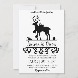 tarjetas de boda de navidad con tipografía elegant