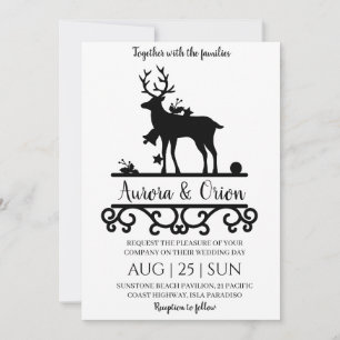 tarjetas de boda de navidad con tipografía elegant