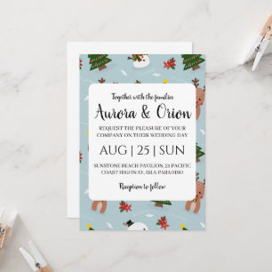 tarjetas de boda de navidad con tipografía elegant