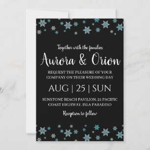 tarjetas de boda de Navidad con tipografía elegant